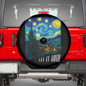 Let It Gogh Funny Vincent Van Gogh Spare Tire Cover Starry Night Design Art Lover TS11 Black Print Your Wear