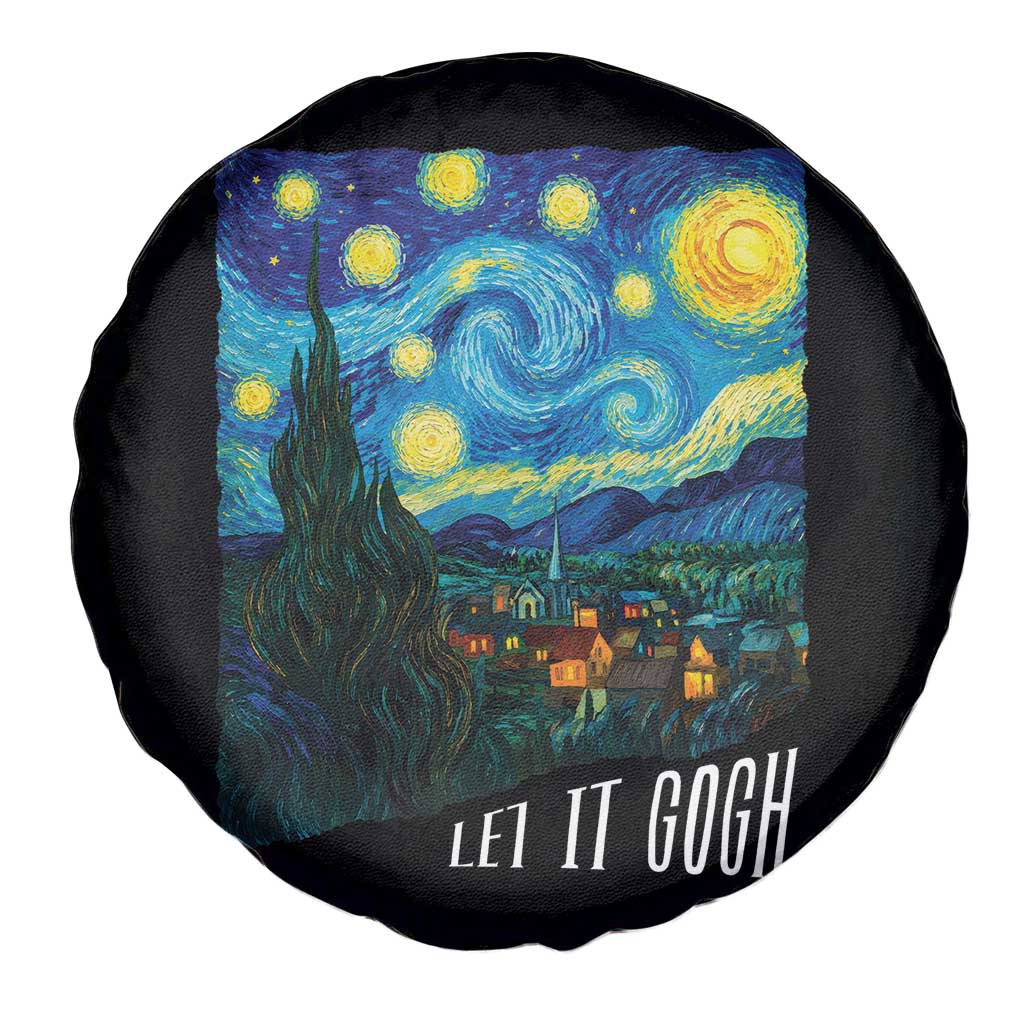 Let It Gogh Funny Vincent Van Gogh Spare Tire Cover Starry Night Design Art Lover TS11 Print Your Wear