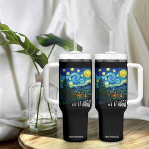 Let It Gogh Funny Vincent Van Gogh Tumbler With Handle Starry Night Design Art Lover TS11 Print Your Wear