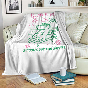 Later Gator School's Out for Summer Throw Blanket Funny Last Day of School TS11 Print Your Wear
