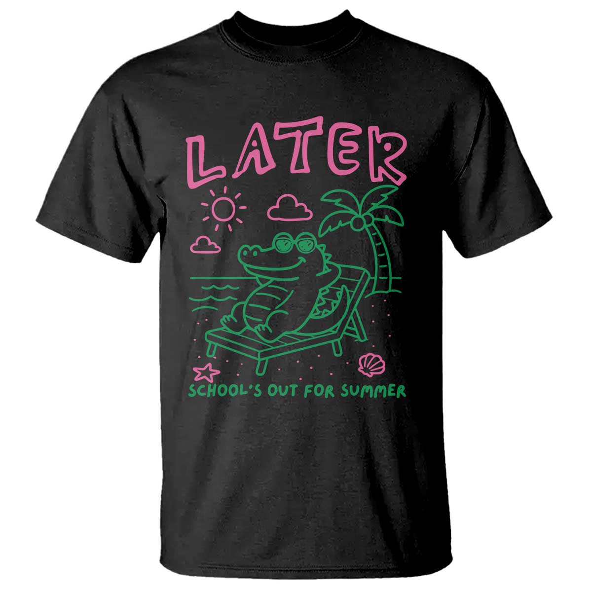 Later Gator School's Out for Summer T Shirt Funny Last Day of School TS11 Black Print Your Wear