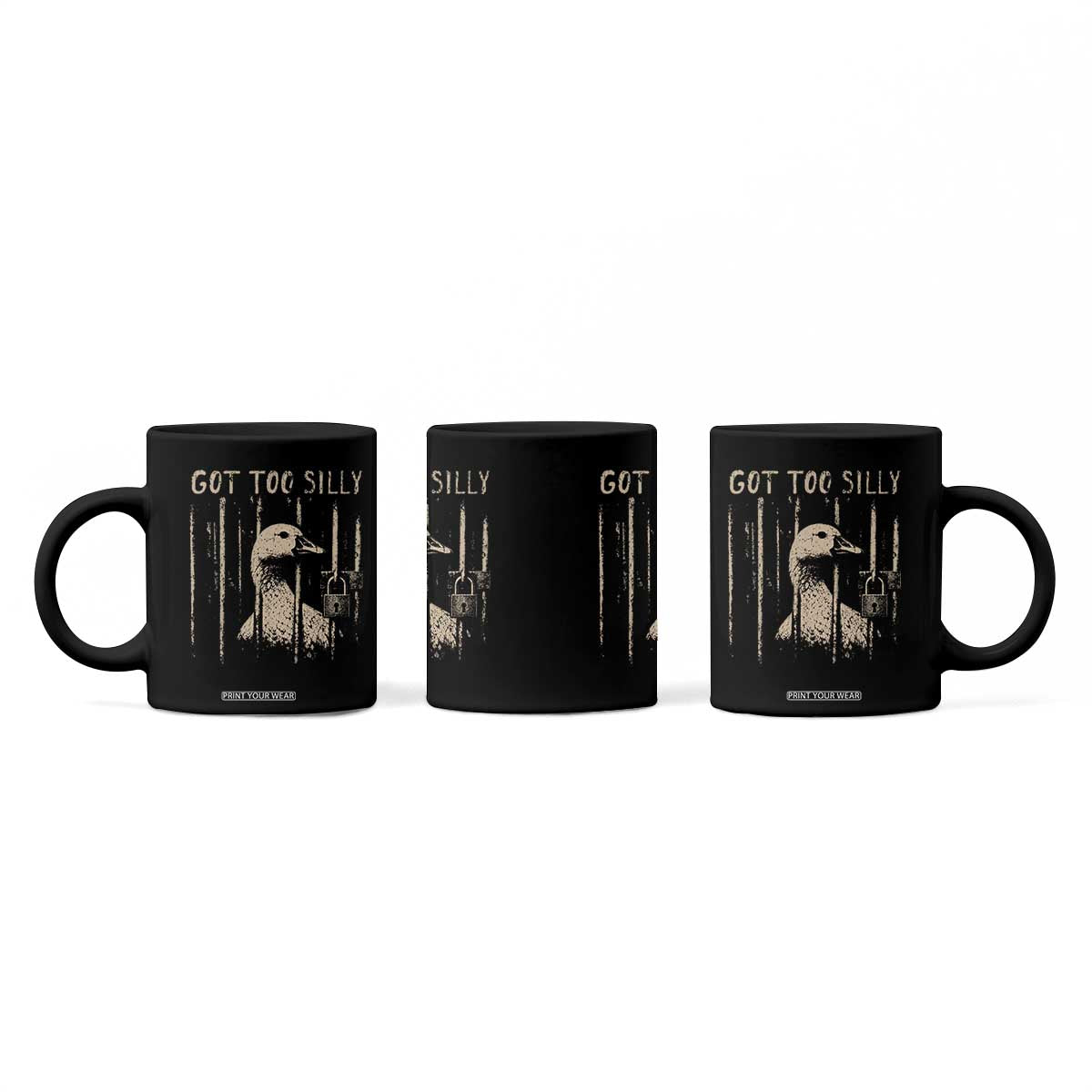 Got Too Silly Coffee Mug Funny Goose Jailbird Prison TS11 Print Your Wear