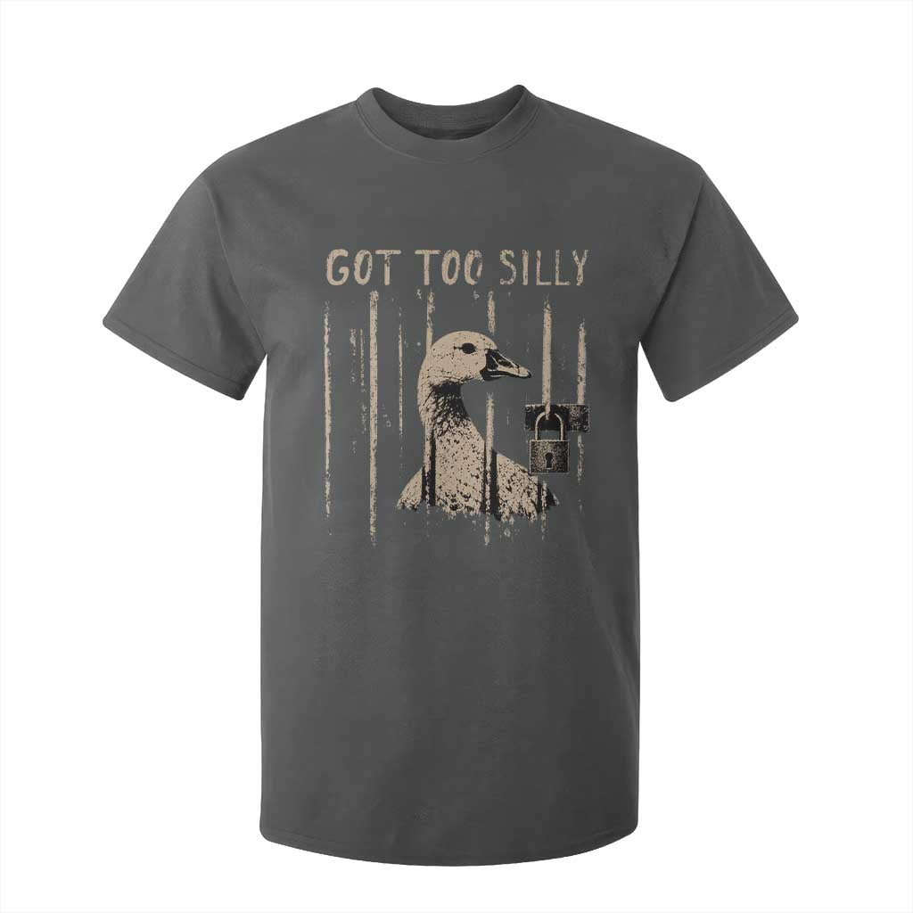 Got Too Silly T Shirt For Kid Funny Goose Jailbird Prison TS11 Dark Heather Print Your Wear