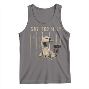 Got Too Silly Tank Top Funny Goose Jailbird Prison TS11 Deep Heather Print Your Wear