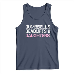 Dumbbells Deadlifts And Daughters Tank Top Funny Gym Girl Dad