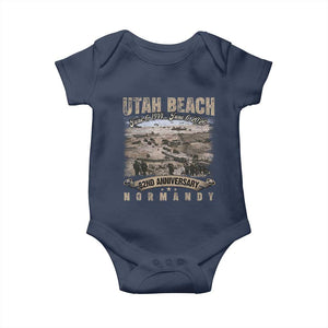 Utah Beach D Day Baby Onesie 82nd Anniversary Honor History Normandy WWII TS11 Navy Print Your Wear