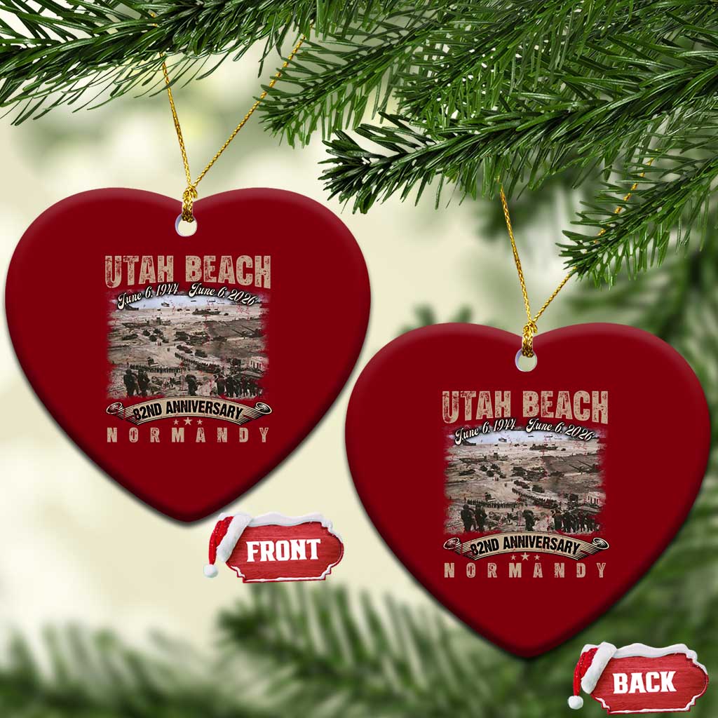 Utah Beach D Day Ceramic Ornament 82nd Anniversary Honor History Normandy WWII TS11 Print Your Wear