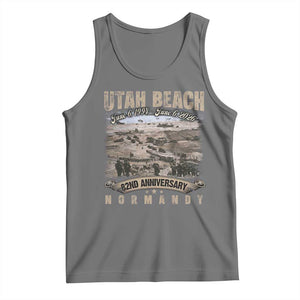 Utah Beach D Day Tank Top 82nd Anniversary Honor History Normandy WWII TS11 Black Heather Print Your Wear