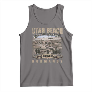 Utah Beach D Day Tank Top 82nd Anniversary Honor History Normandy WWII TS11 Deep Heather Print Your Wear