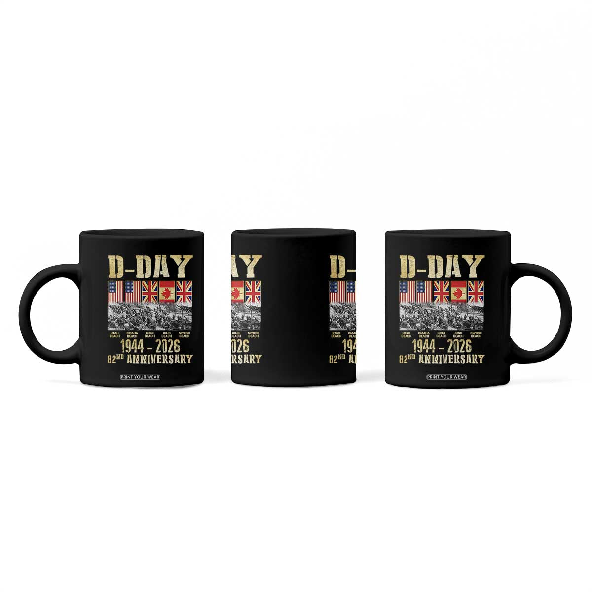 D Day 82nd Anniversary Honor History Normandy WWII Coffee Mug TS11 Print Your Wear