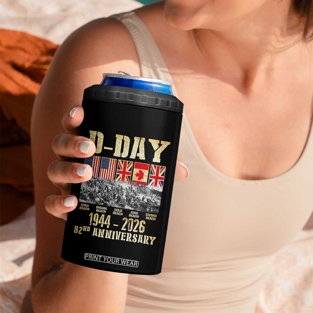 D Day 82nd Anniversary Honor History Normandy WWII 4 in 1 Can Cooler Tumbler TS11 Print Your Wear