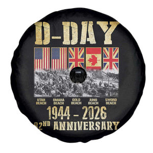 D Day 82nd Anniversary Honor History Normandy WWII Spare Tire Cover TS11 Print Your Wear