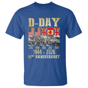 D Day 82nd Anniversary Honor History Normandy WWII T Shirt TS11 Royal Blue Print Your Wear