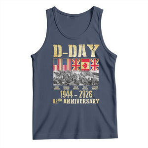 D Day 82nd Anniversary Honor History Normandy WWII Tank Top TS11 Navy Print Your Wear