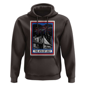 The 4th Of July Hoodie Vintage Tarot Card Dark Magic USA Fireworks TS11 Dark Chocolate Print Your Wear