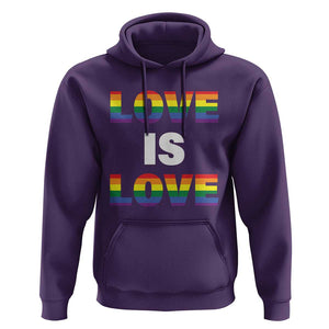 LGBTQ Hoodie Love Is Love Rainbow Gay Pride Queer TS11 Purple Print Your Wear