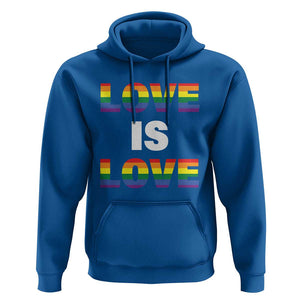 LGBTQ Hoodie Love Is Love Rainbow Gay Pride Queer TS11 Royal Blue Print Your Wear