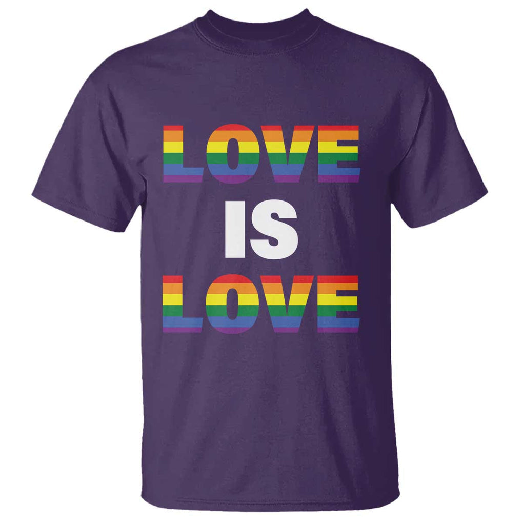LGBTQ T Shirt Love Is Love Rainbow Gay Pride Queer TS11 Purple Print Your Wear