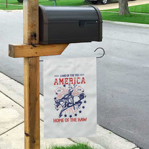 Funny 4th of July Western Cowboy Garden Flag America Land Of The Yee Home Of The Haw TS11 Print Your Wear