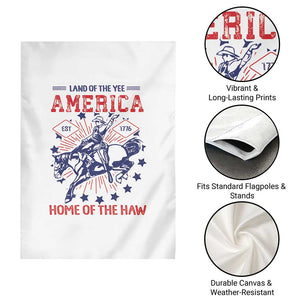 Funny 4th of July Western Cowboy Garden Flag America Land Of The Yee Home Of The Haw TS11 Print Your Wear
