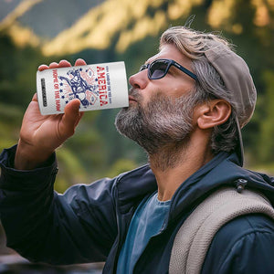 Funny 4th of July Western Cowboy 4 in 1 Can Cooler Tumbler America Land Of The Yee Home Of The Haw TS11 Print Your Wear