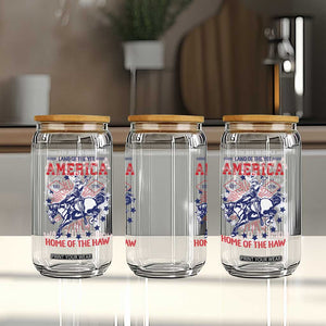 Funny 4th of July Western Cowboy Glass Can America Land Of The Yee Home Of The Haw TS11 Print Your Wear