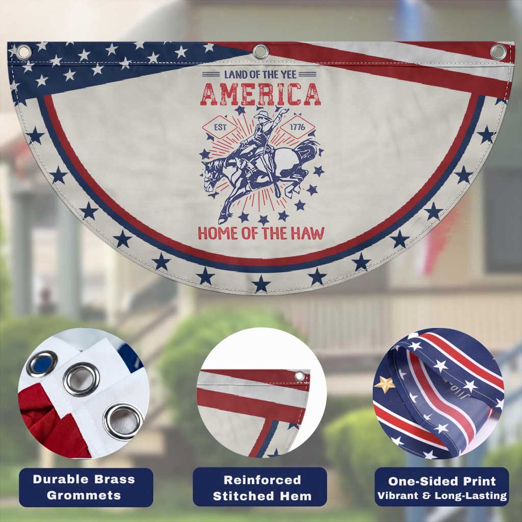 Funny 4th of July Western Cowboy Patriotic Fan Flag America Land Of The Yee Home Of The Haw TS11 Print Your Wear