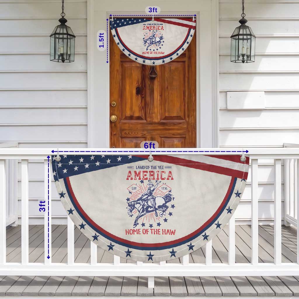 Funny 4th of July Western Cowboy Patriotic Fan Flag America Land Of The Yee Home Of The Haw TS11 Print Your Wear