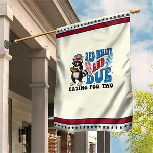 Funny 4th Of July Pregnancy Announcement Racoon Garden Flag Red White And Due Eating For Two TS11 Modern Beige Red Print Your Wear