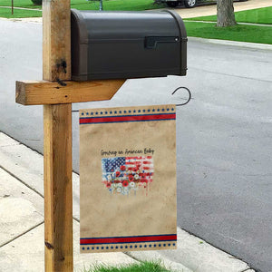 Funny 4th Of July Pregnancy Announcement Garden Flag Growing An American Baby USA Flag TS11 Vintage Rustic Tan Red Print Your Wear
