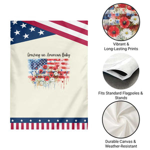 Funny 4th Of July Pregnancy Announcement Garden Flag Growing An American Baby USA Flag TS11 Print Your Wear