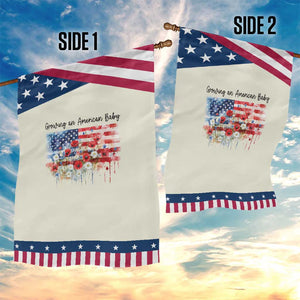 Funny 4th Of July Pregnancy Announcement Garden Flag Growing An American Baby USA Flag TS11 Print Your Wear
