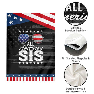 Funny All American Sis 4th Of July Garden Flag Family Matching Sunglasses TS11 Print Your Wear