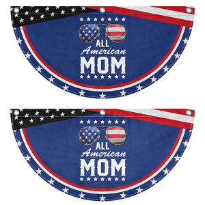Funny All American Mom 4th Of July Patriotic Fan Flag Family Matching Sunglasses