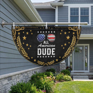Funny All American Dude 4th Of July Patriotic Fan Flag Family Matching Sunglasses