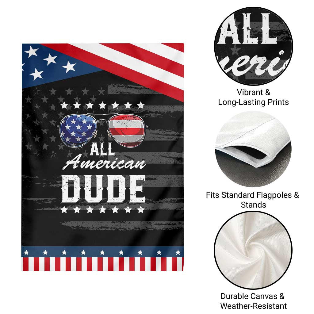 Funny All American Dude 4th Of July Garden Flag Family Matching Sunglasses TS11 Print Your Wear