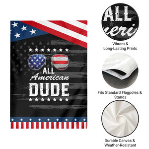 Funny All American Dude 4th Of July Garden Flag Family Matching Sunglasses TS11 Print Your Wear