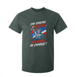 Can Someone Please Just Put A Woman in Charge T Shirt For Kid 4th of July Feminist