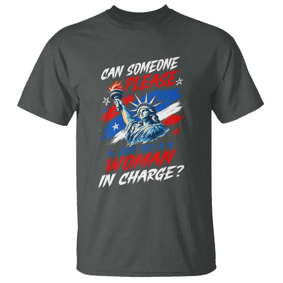 Can Someone Please Just Put A Woman in Charge T Shirt 4th of July Feminist