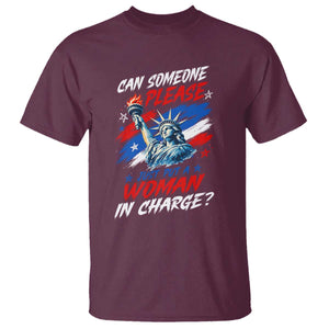 Can Someone Please Just Put A Woman in Charge T Shirt 4th of July Feminist