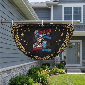 Just Here For The Fireworks Not The Fascism Patriotic Fan Flag Funny Skeleton 4th of July TS11 2pcs pack Vintage Black Print Your Wear