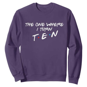 10th Birthday Sweatshirt The One Where I Turn Ninety Funny TV Series Bday