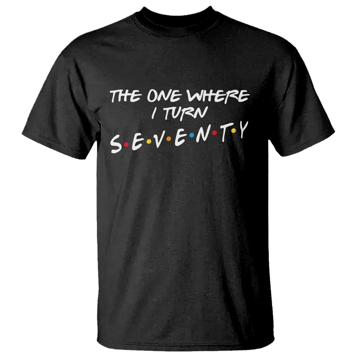 70th Birthday T Shirt The One Where I Turn Seventy Funny TV Series Bday