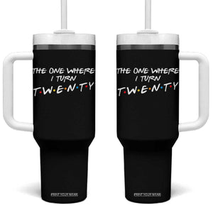 20th Birthday Tumbler With Handle The One Where I Turn Twenty Funny TV Series Bday