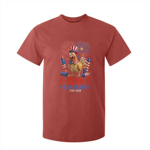 F Caw F 250 Years 1776 2026 T Shirt For Kid Funny Patriotic Rooster Meme Fireworks