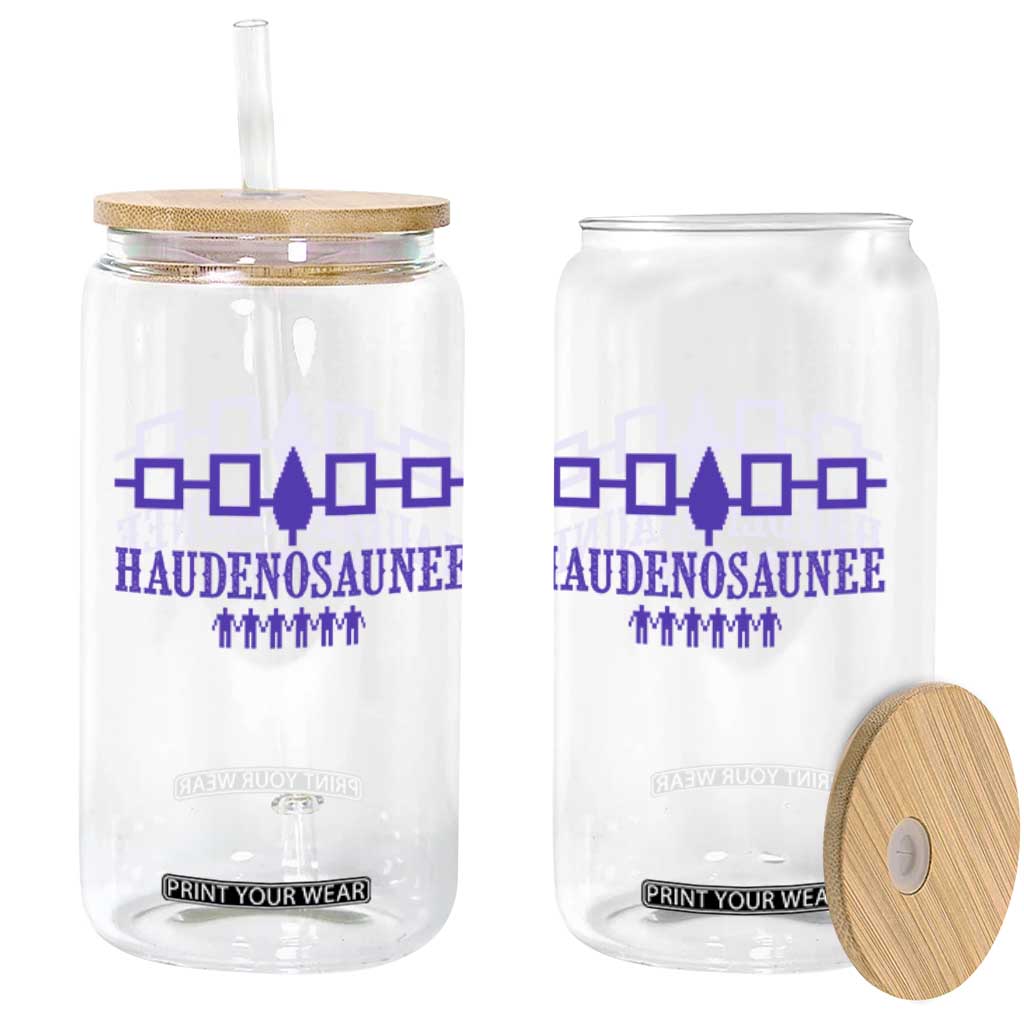 Native American Haudenosaunee Iroquois Nation Flag Glass Can TS11 Print Your Wear
