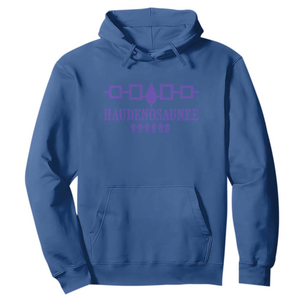 Native American Haudenosaunee Iroquois Nation Flag Hoodie TS11 Royal Blue Print Your Wear