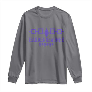 Native American Haudenosaunee Iroquois Nation Flag Long Sleeve Shirt TS11 Charcoal Print Your Wear