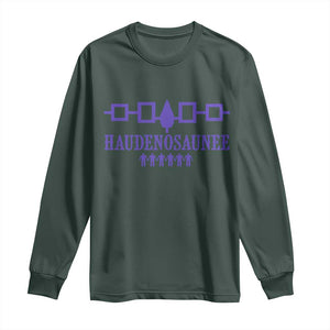 Native American Haudenosaunee Iroquois Nation Flag Long Sleeve Shirt TS11 Dark Forest Green Print Your Wear