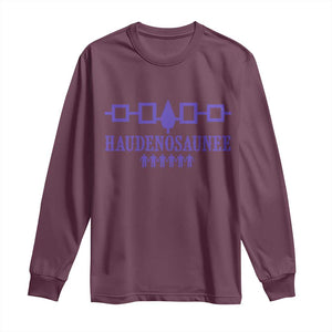 Native American Haudenosaunee Iroquois Nation Flag Long Sleeve Shirt TS11 Maroon Print Your Wear